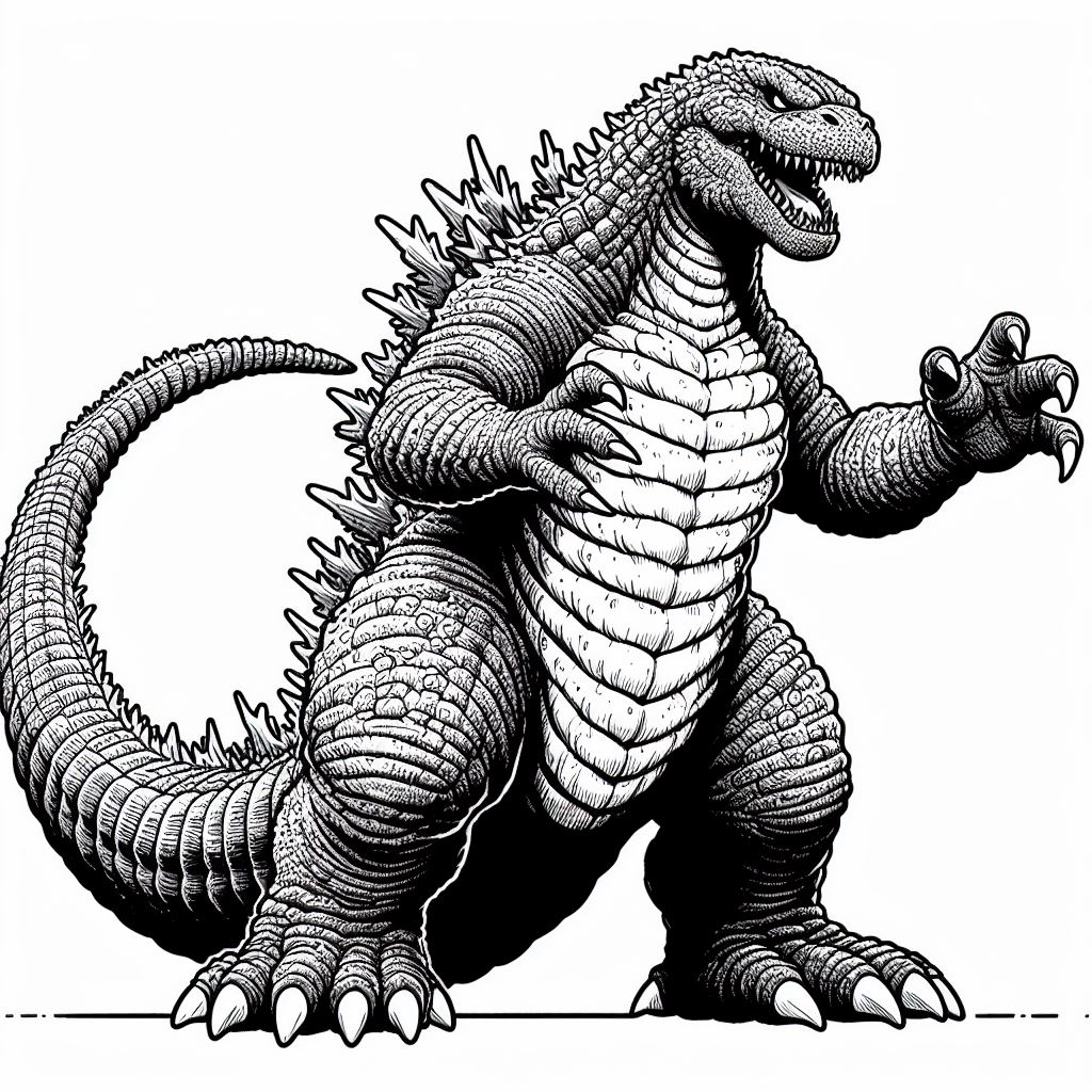 Godzilla para colorir (9)