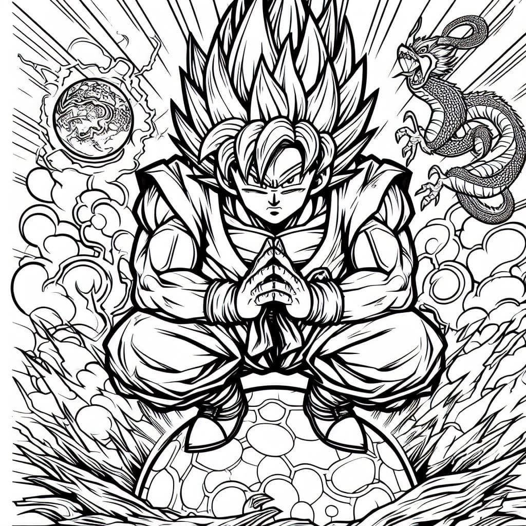 Goku para colorir (1)