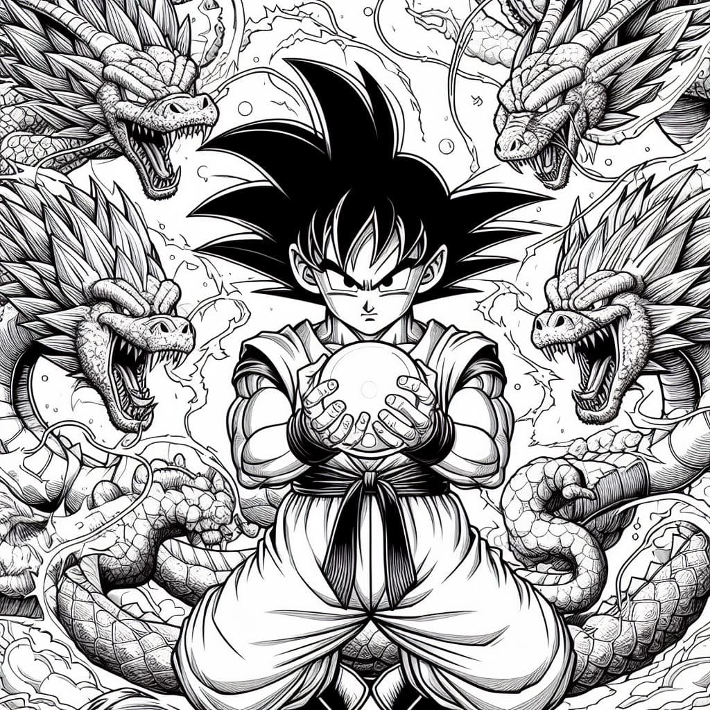 Goku para colorir (11)