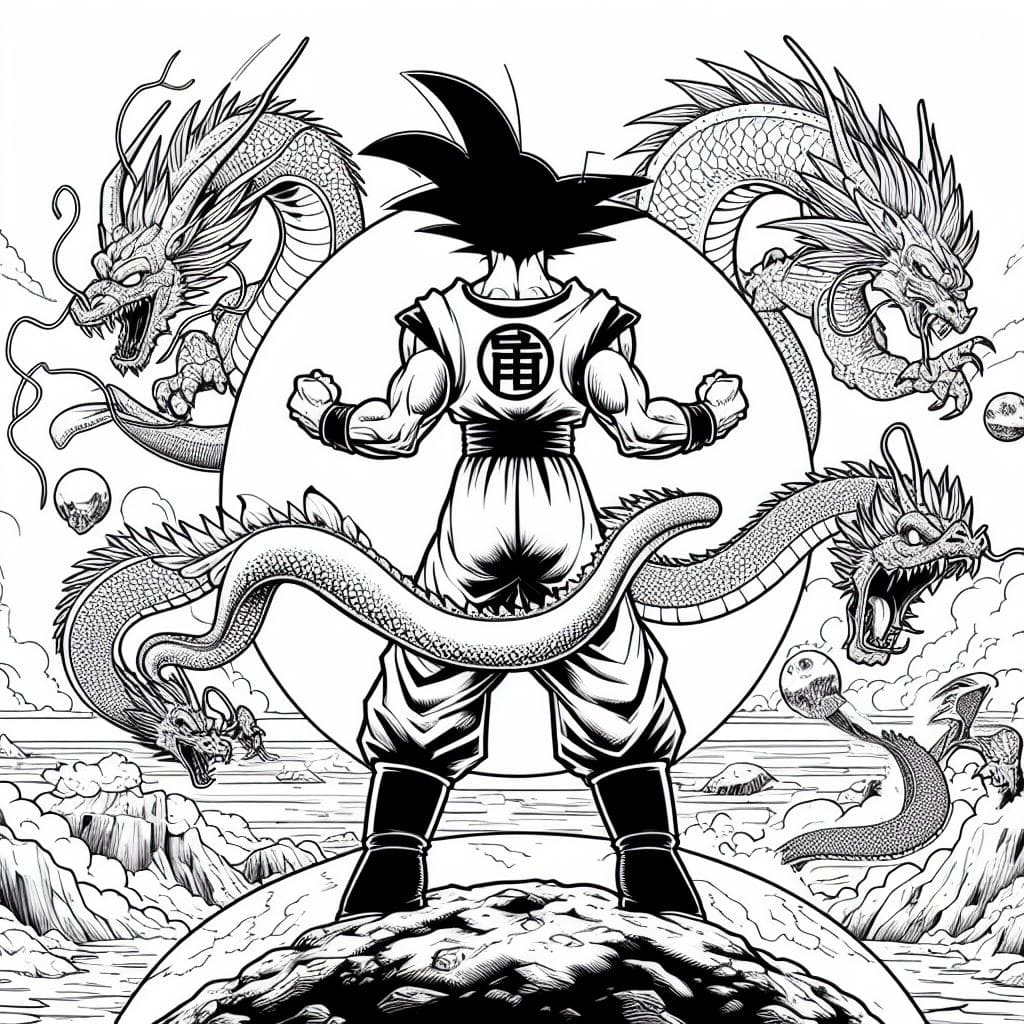 Goku para colorir (12)