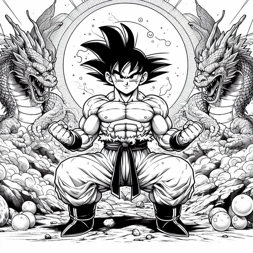 Goku para colorir (13)