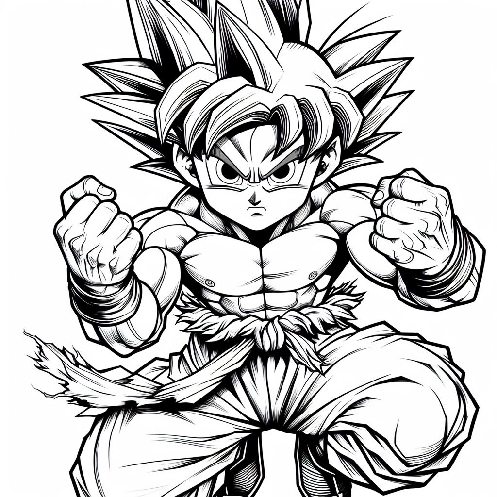 Goku para colorir (3)