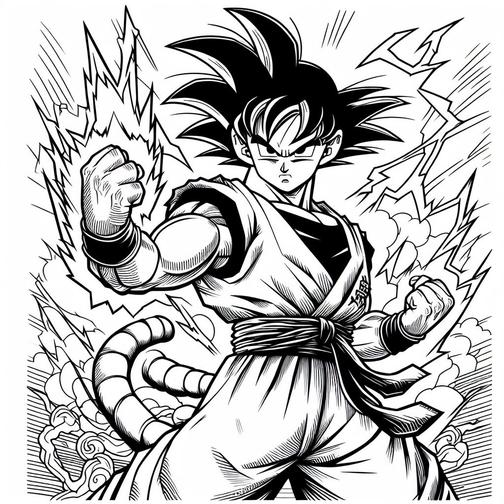 Goku para colorir (4)