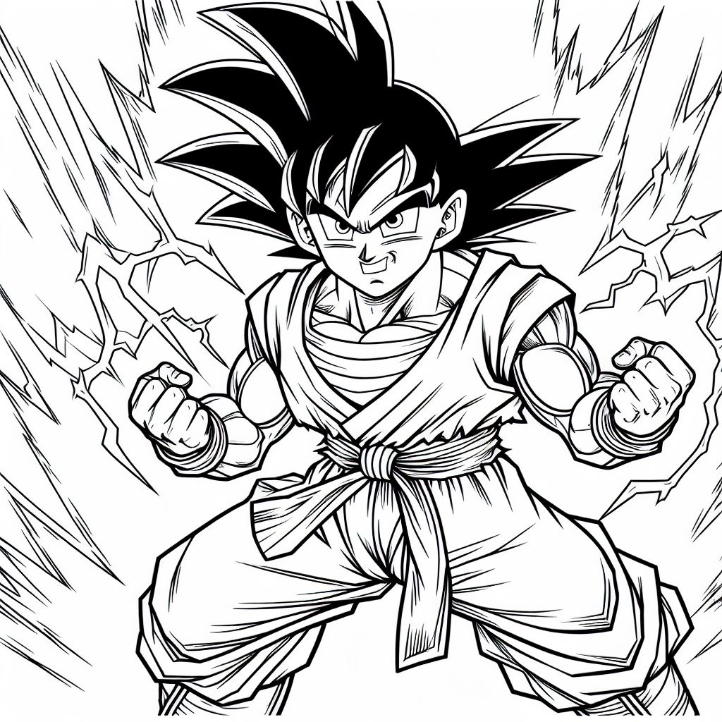 Goku para colorir (5)