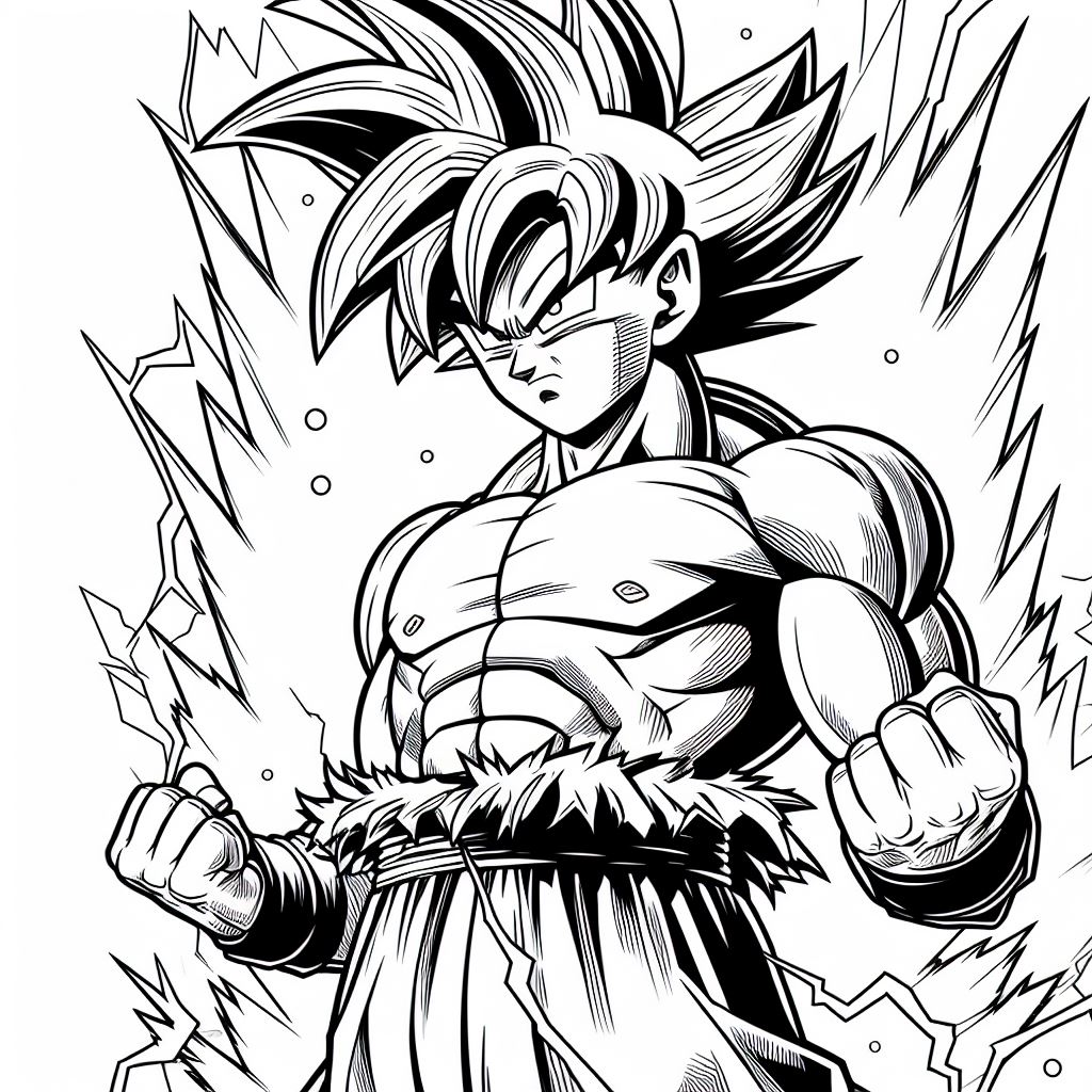 Goku para colorir (6)