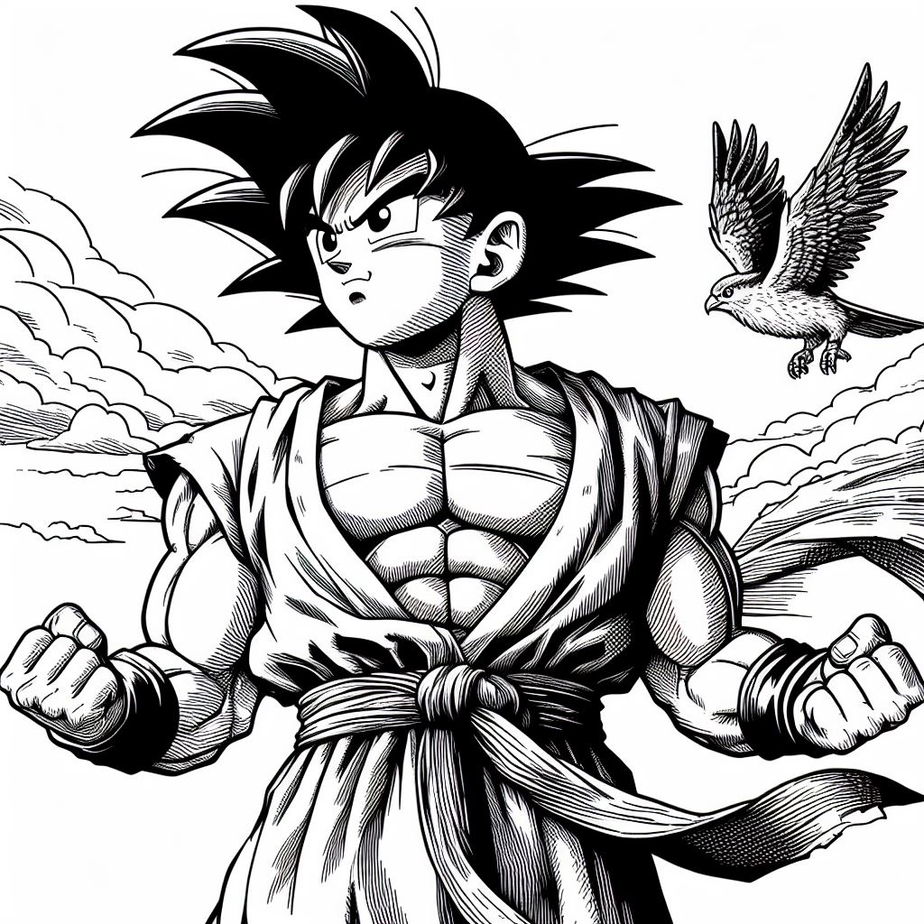 Goku para colorir (8)