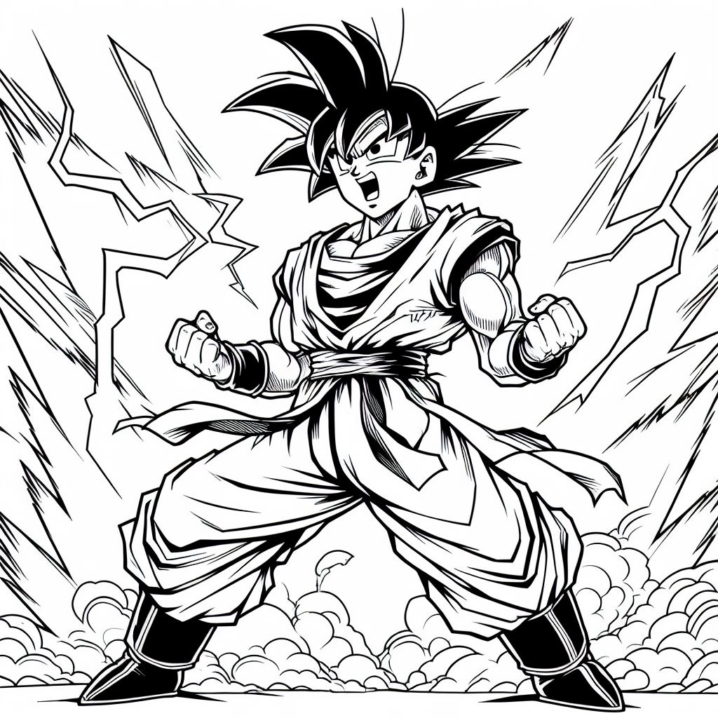 Goku para colorir (9)