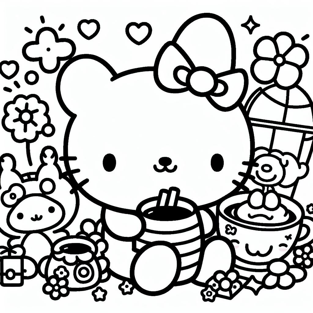 Hello Kitty para colorir (10)