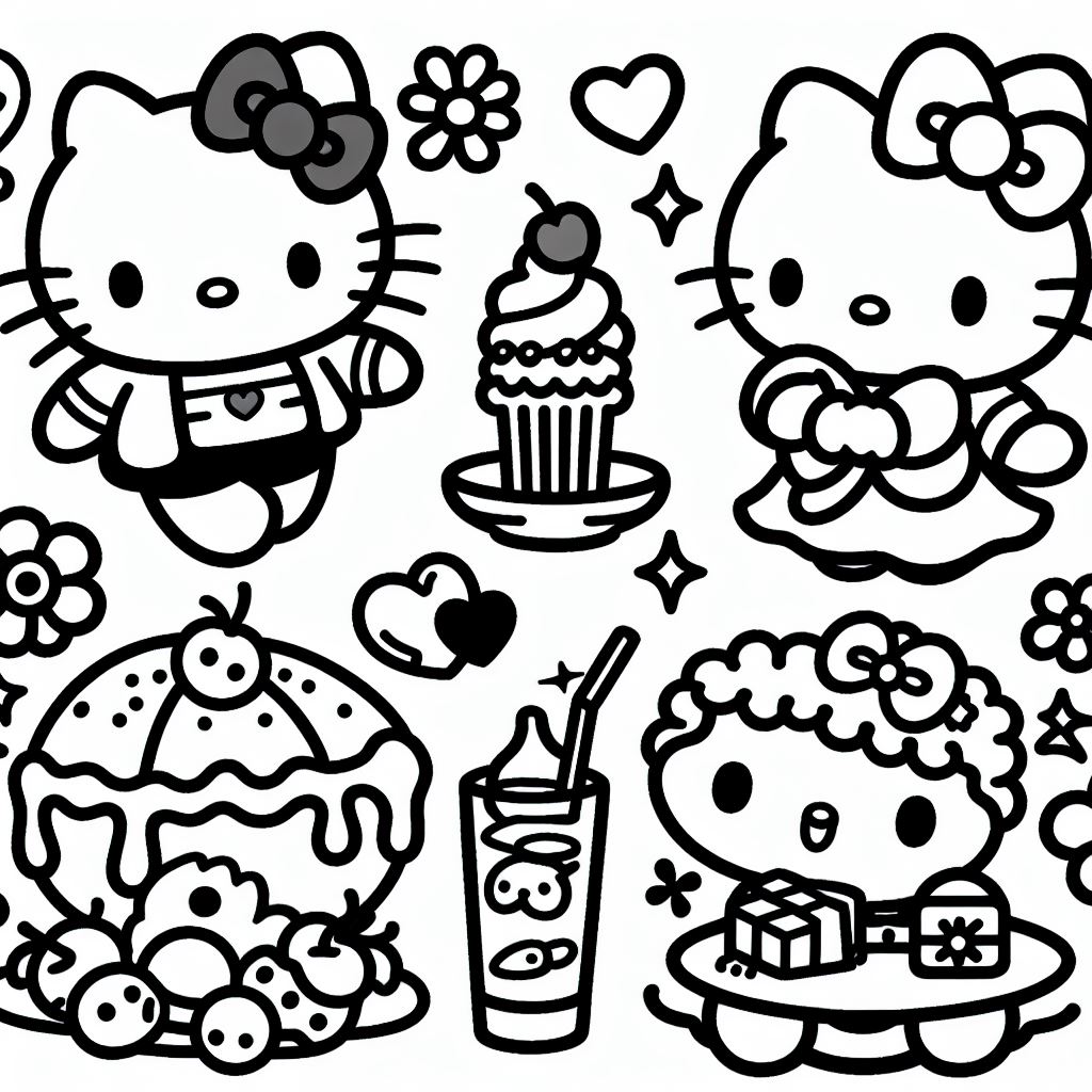 Hello Kitty para colorir (2)