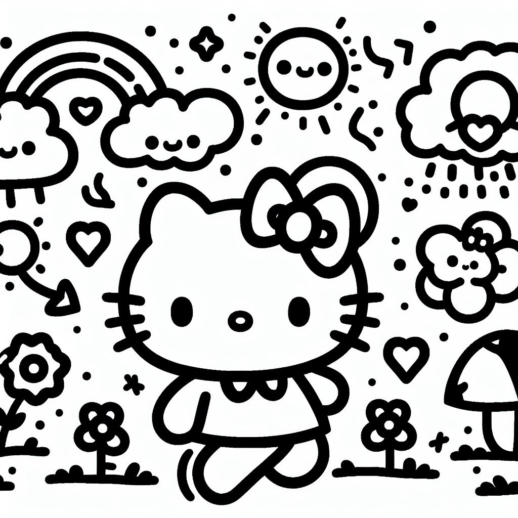 Hello Kitty para colorir (4)