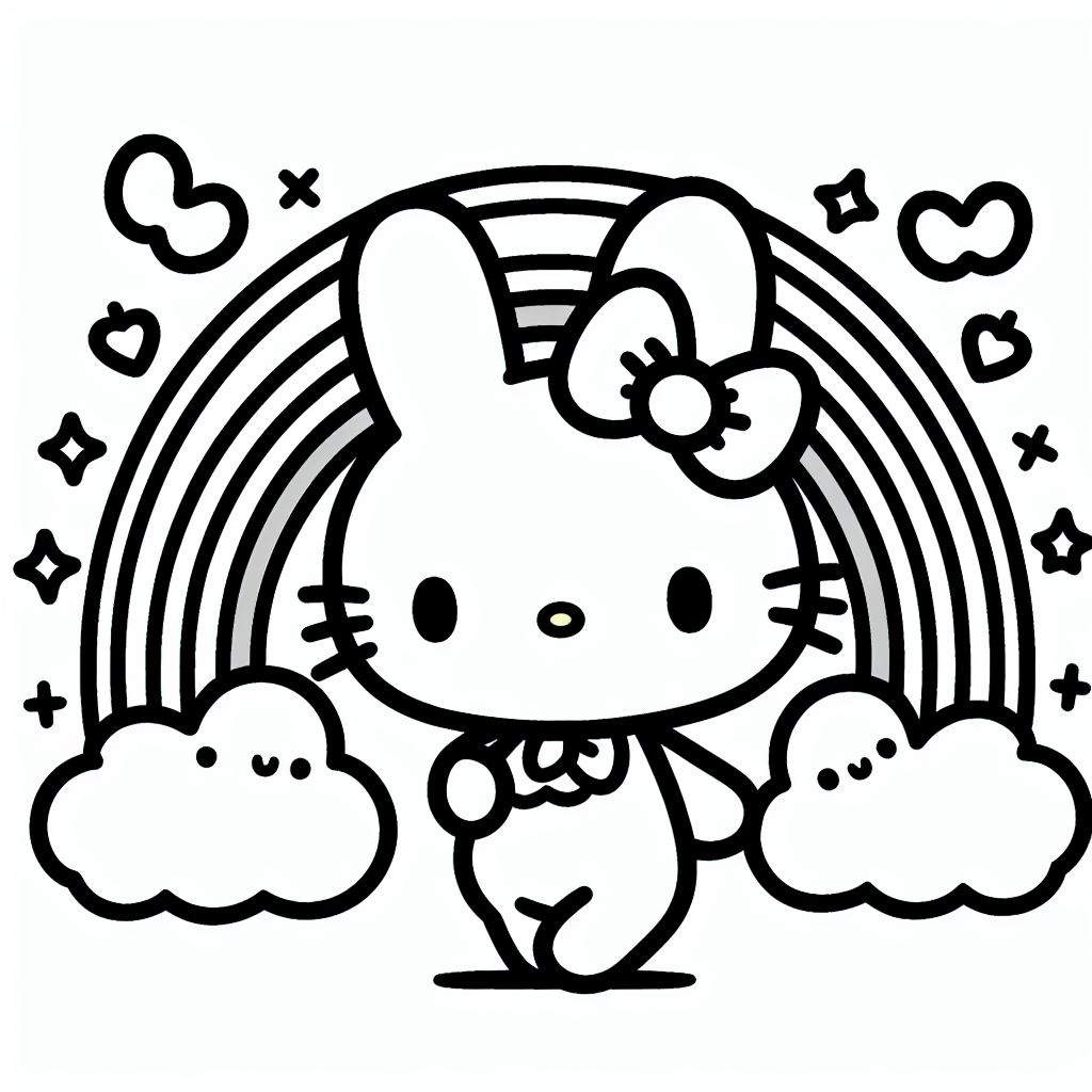 Hello Kitty para colorir (6)