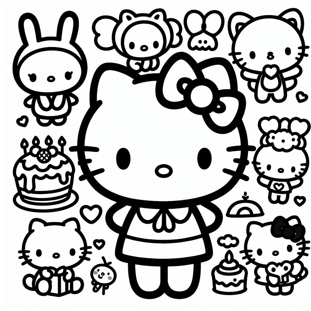 Hello Kitty para colorir (7)