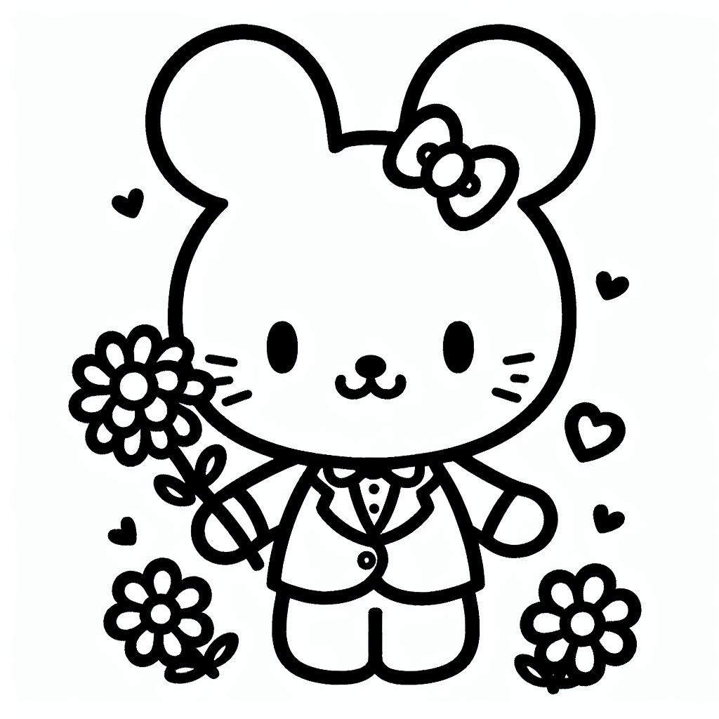 Hello Kitty para colorir (8)