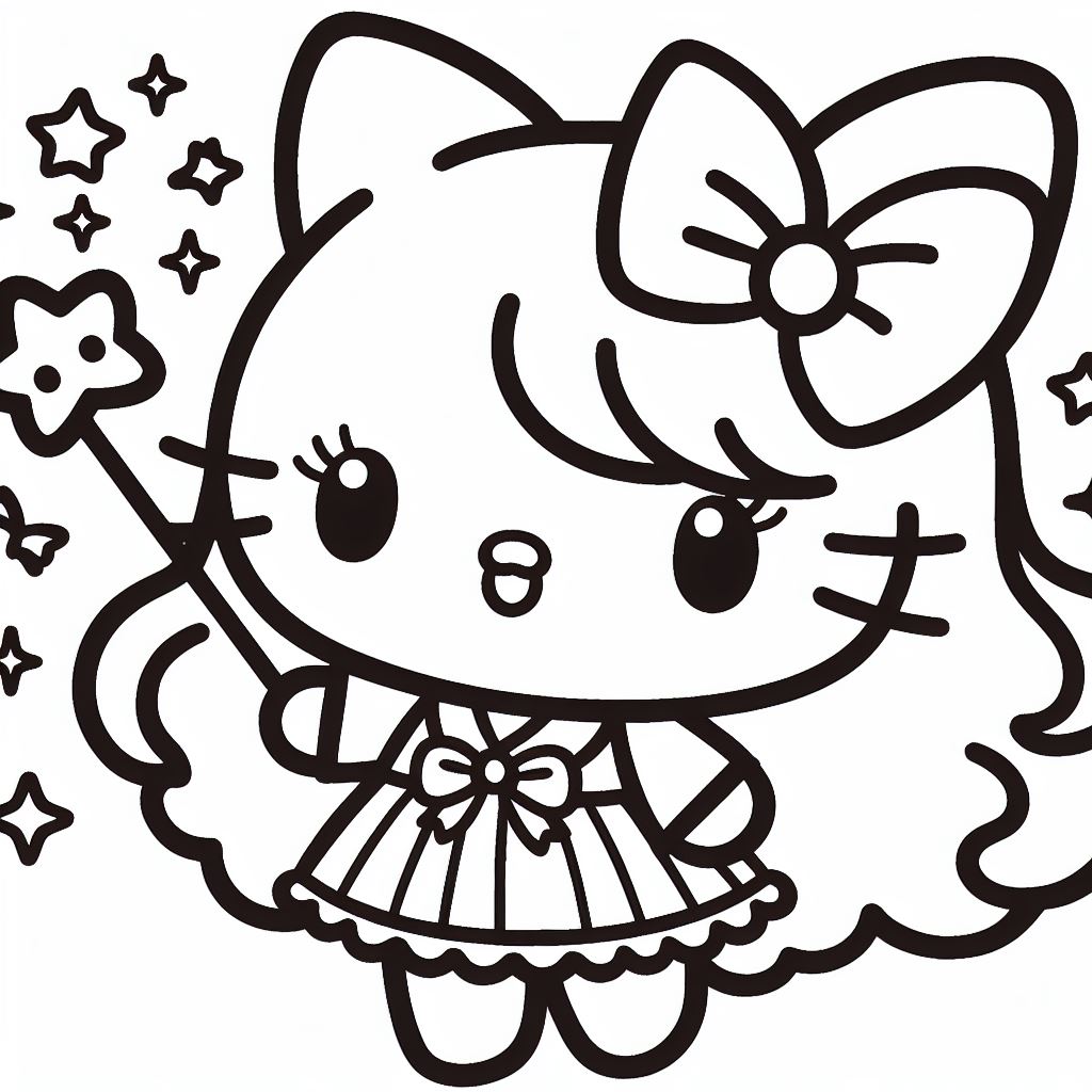 Hello Kitty para colorir (9)