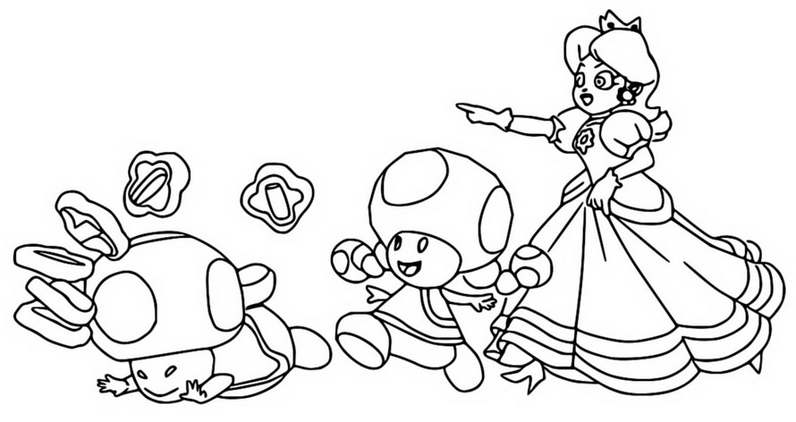 Peach & Toad & Toadette Super Mario Bros Wonder