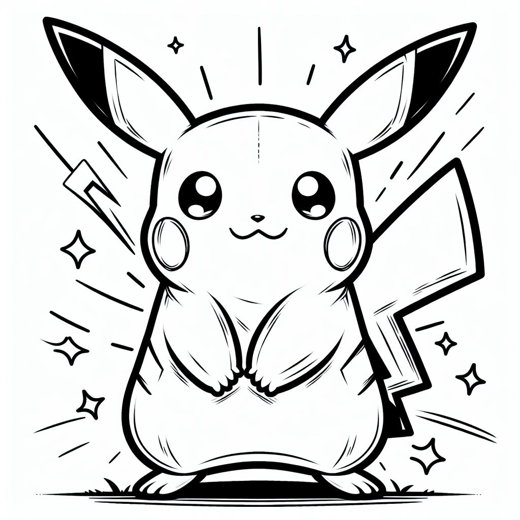 Pikachu para colorir (1)