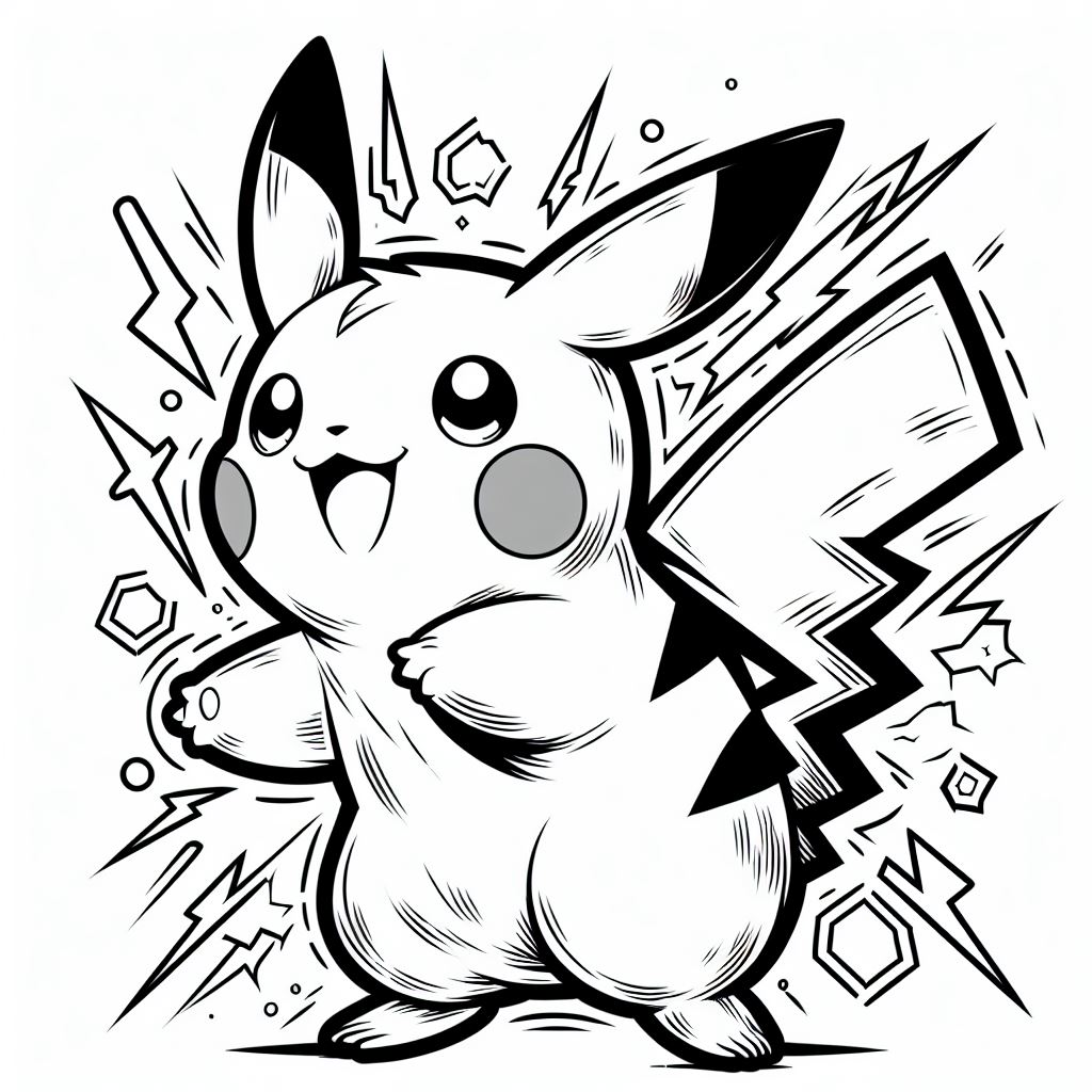 Pikachu para colorir (12)