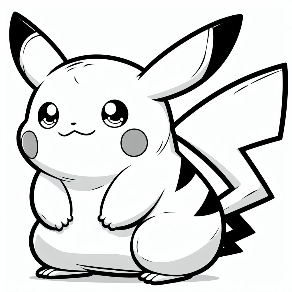 Pikachu para colorir (2)