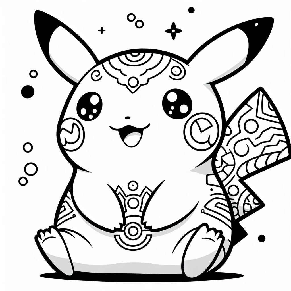 Pikachu para colorir (3)