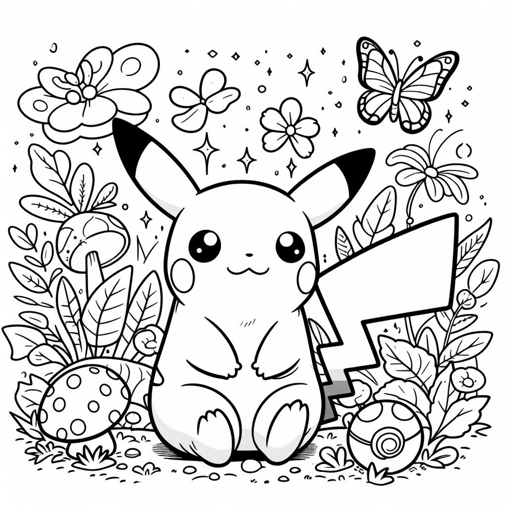 Pikachu para colorir (4)