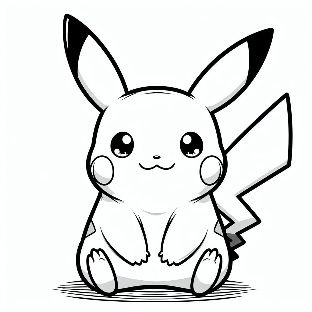 Pikachu para colorir (6)