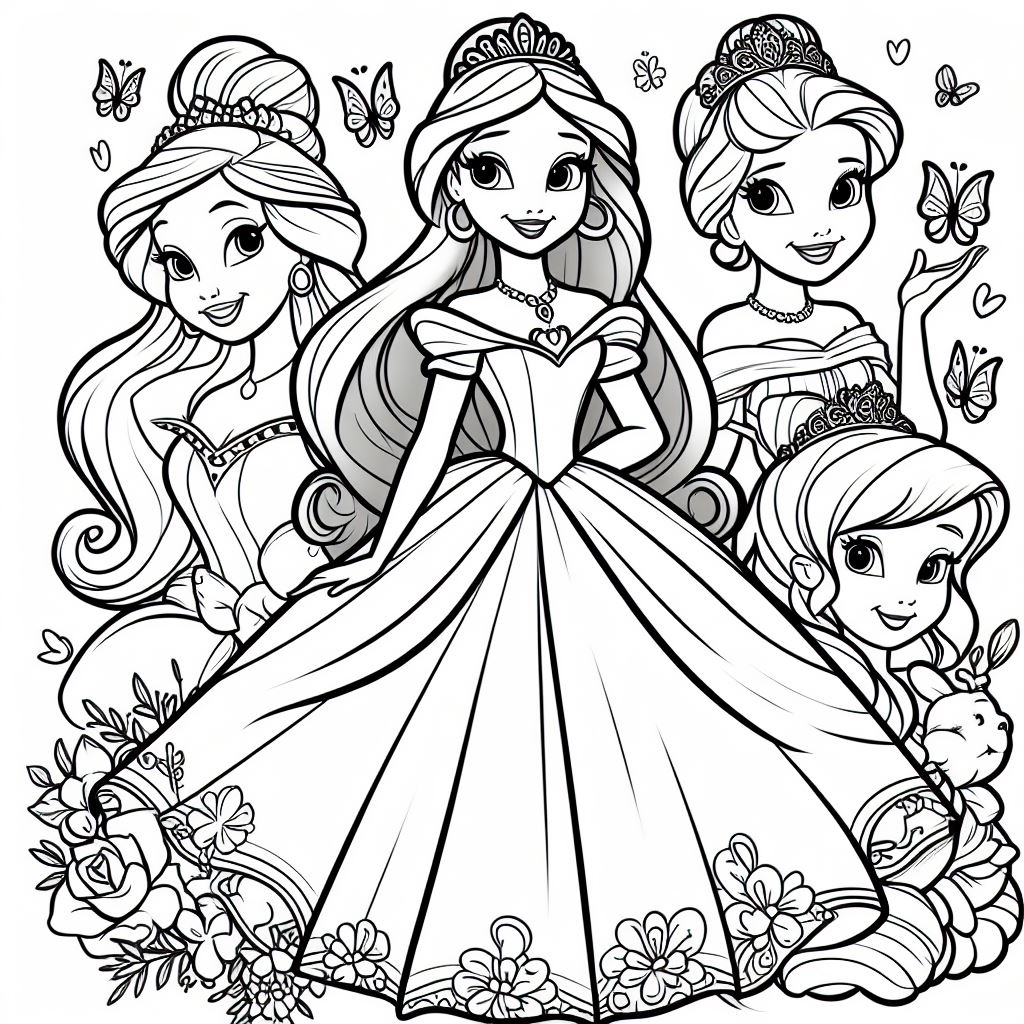 Princesas Disney para colorir (1)