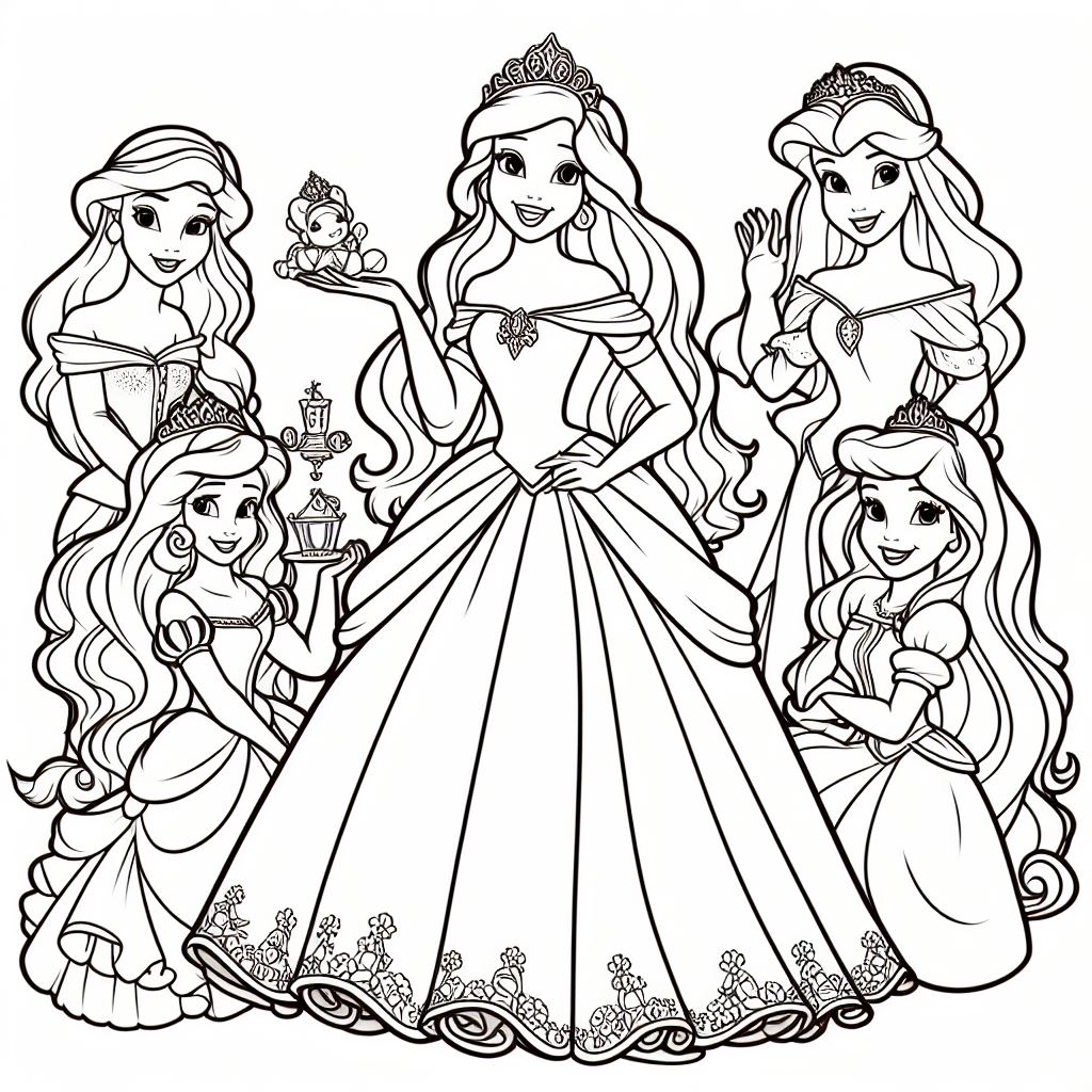 Princesas Disney para colorir (3)