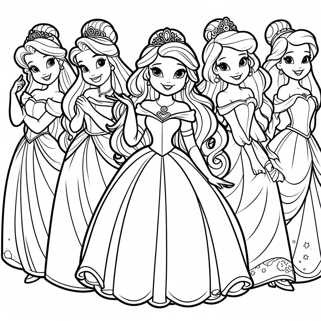 Princesas Disney para colorir (5)