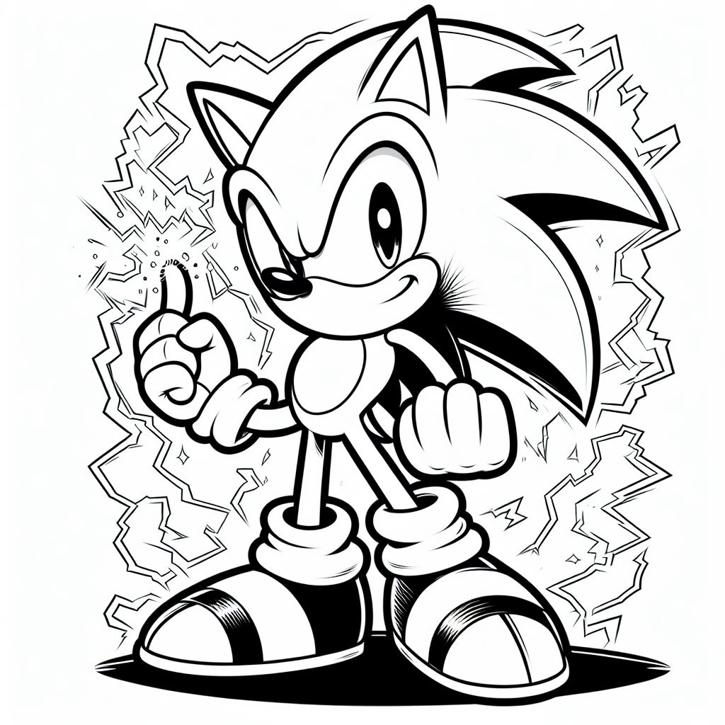 Sonic para colorir (1)