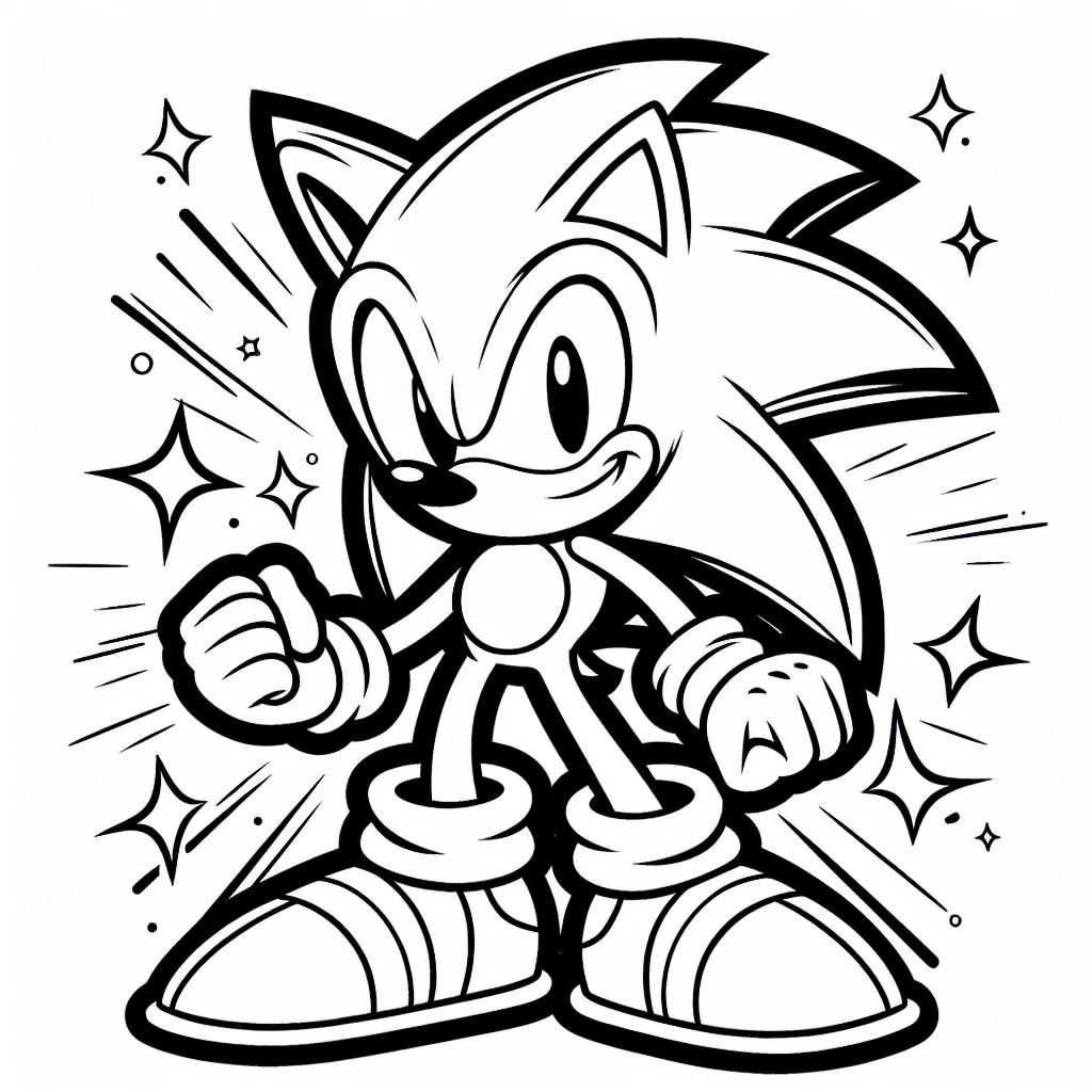 Sonic para colorir (2)