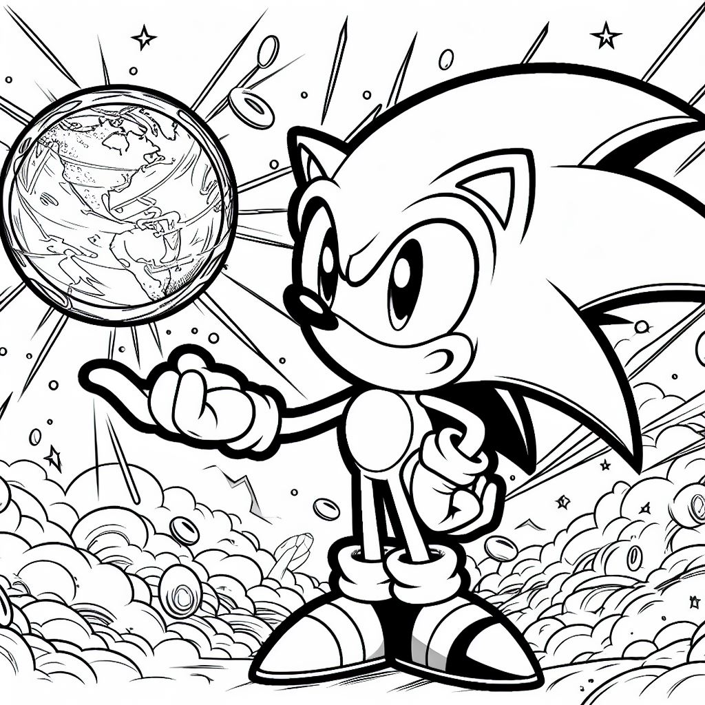 Sonic para colorir (3)