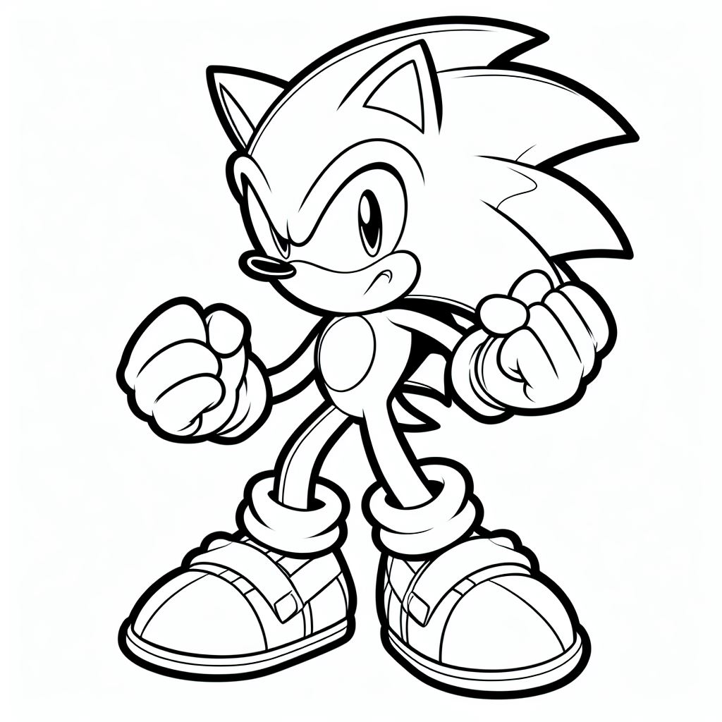 Sonic para colorir (4)