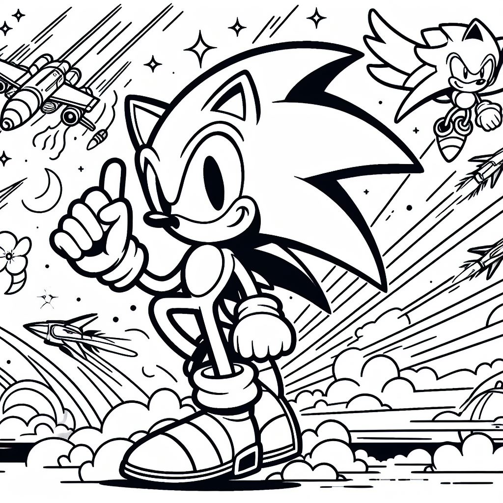 Sonic para colorir (6)