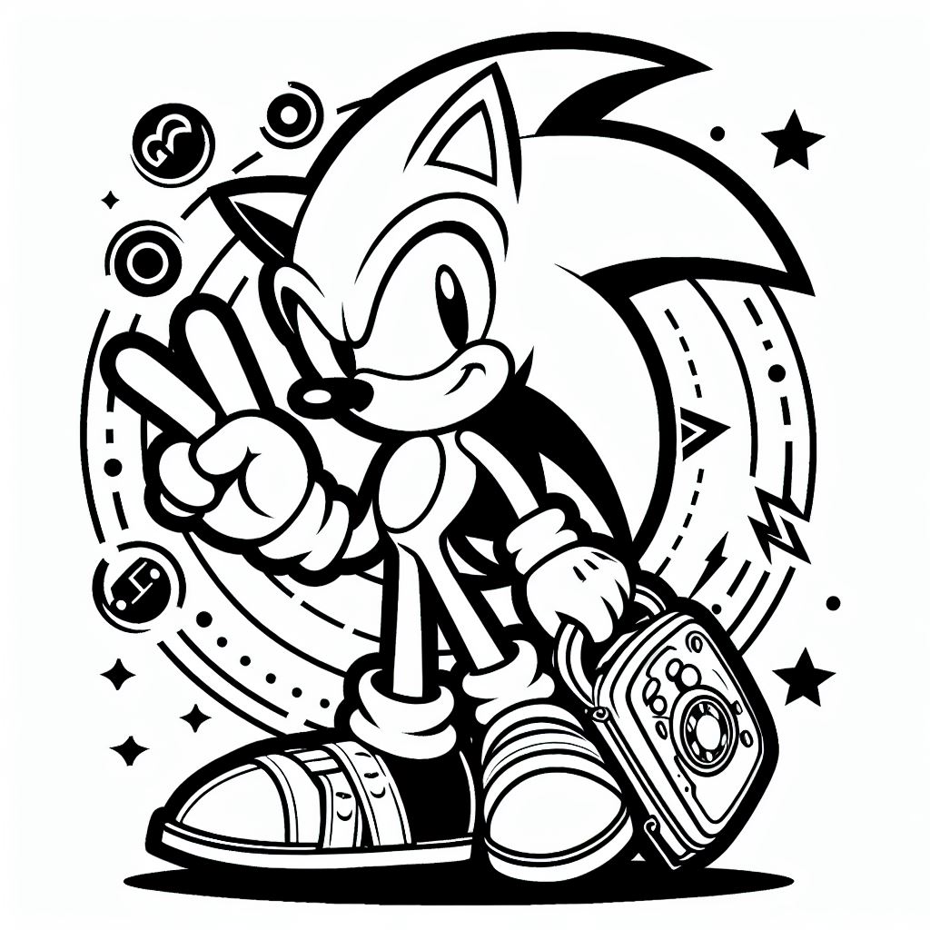 Sonic para colorir (7)