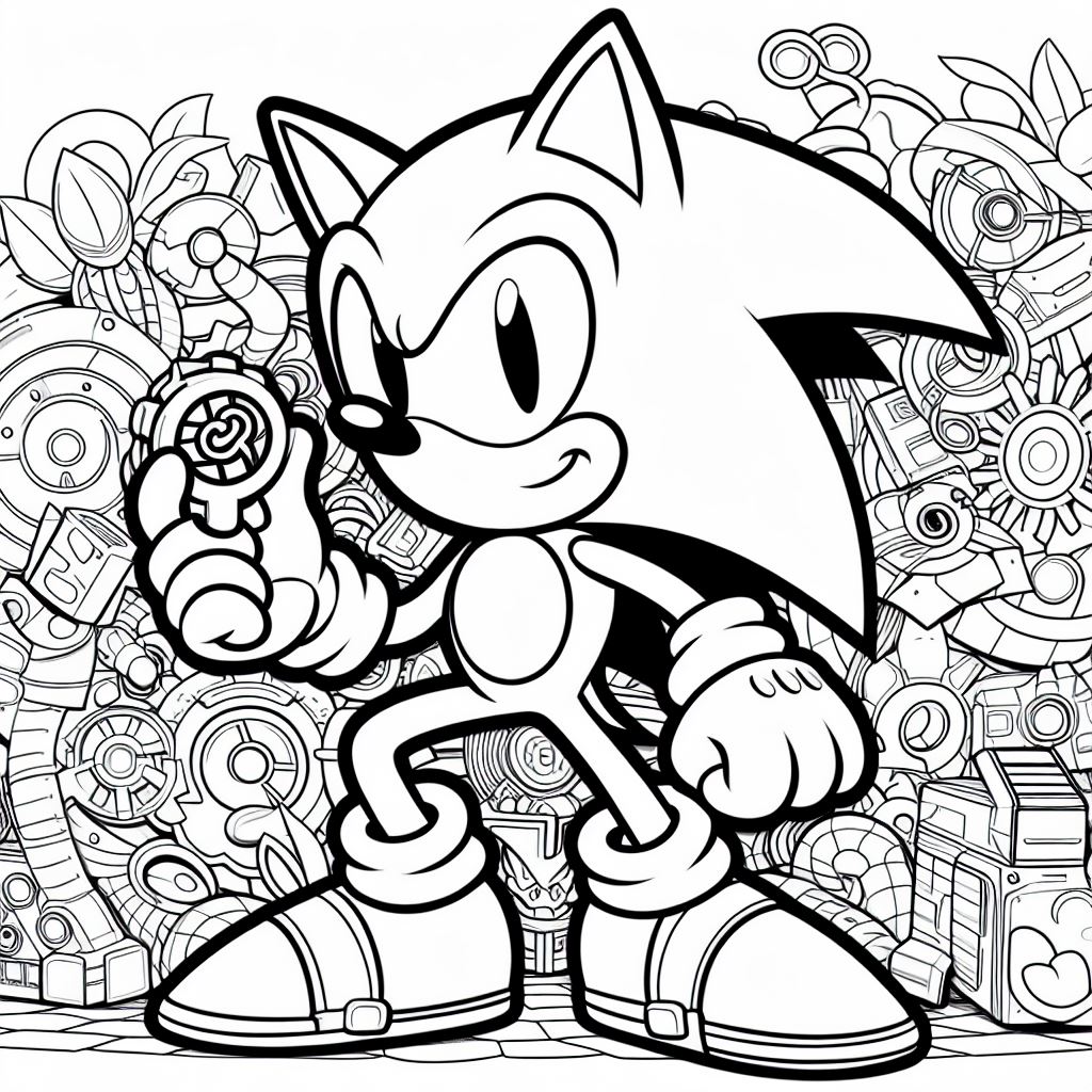 Sonic para colorir (8)