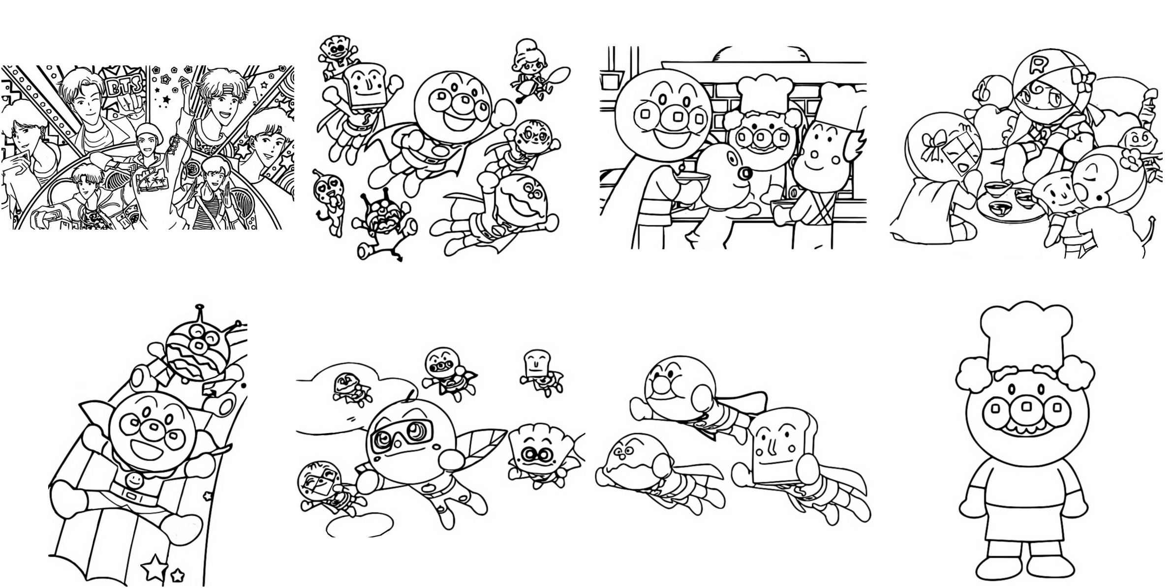 Anpanman para colorir