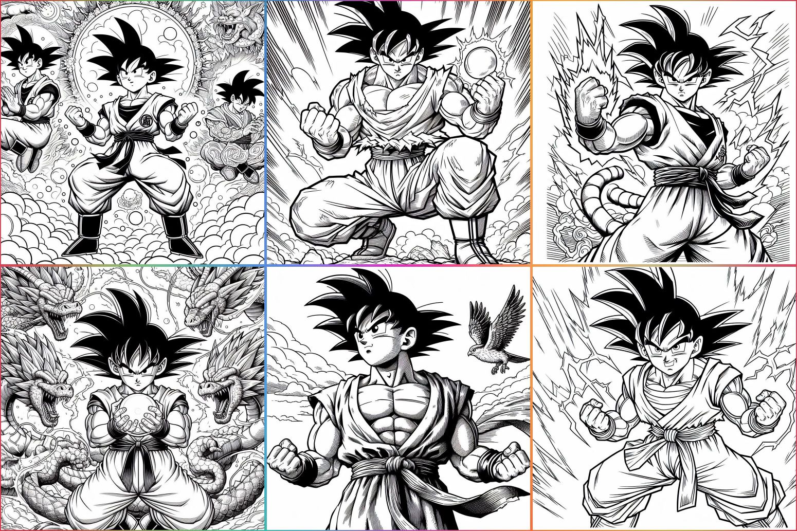 Desenho Goku para colorir