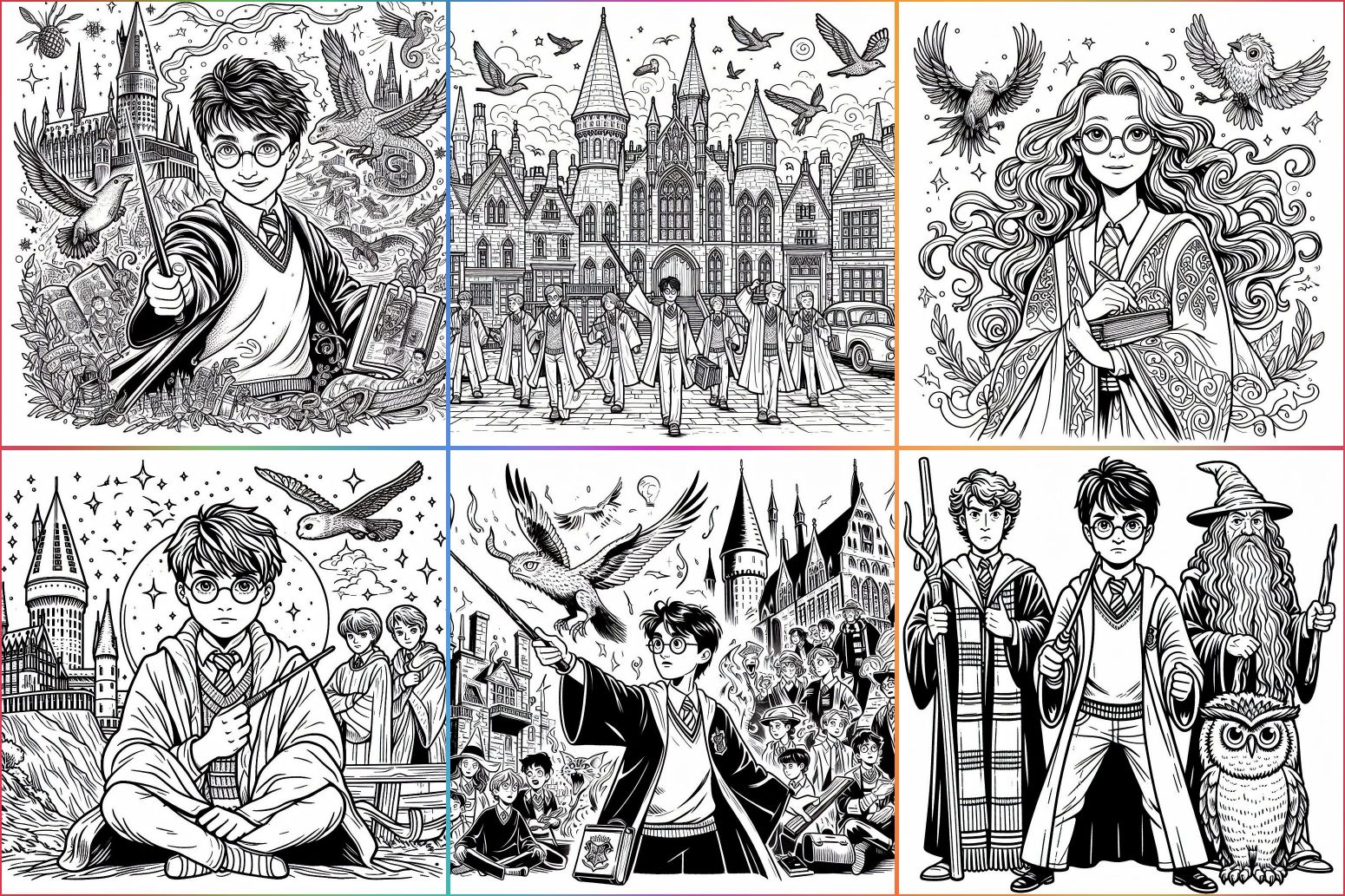 Desenho Harry Potter para colorir