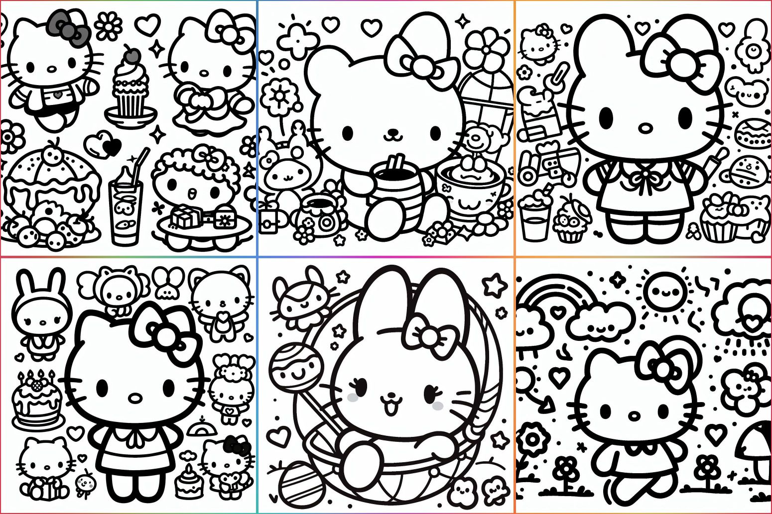 Desenho Hello Kitty para colorir