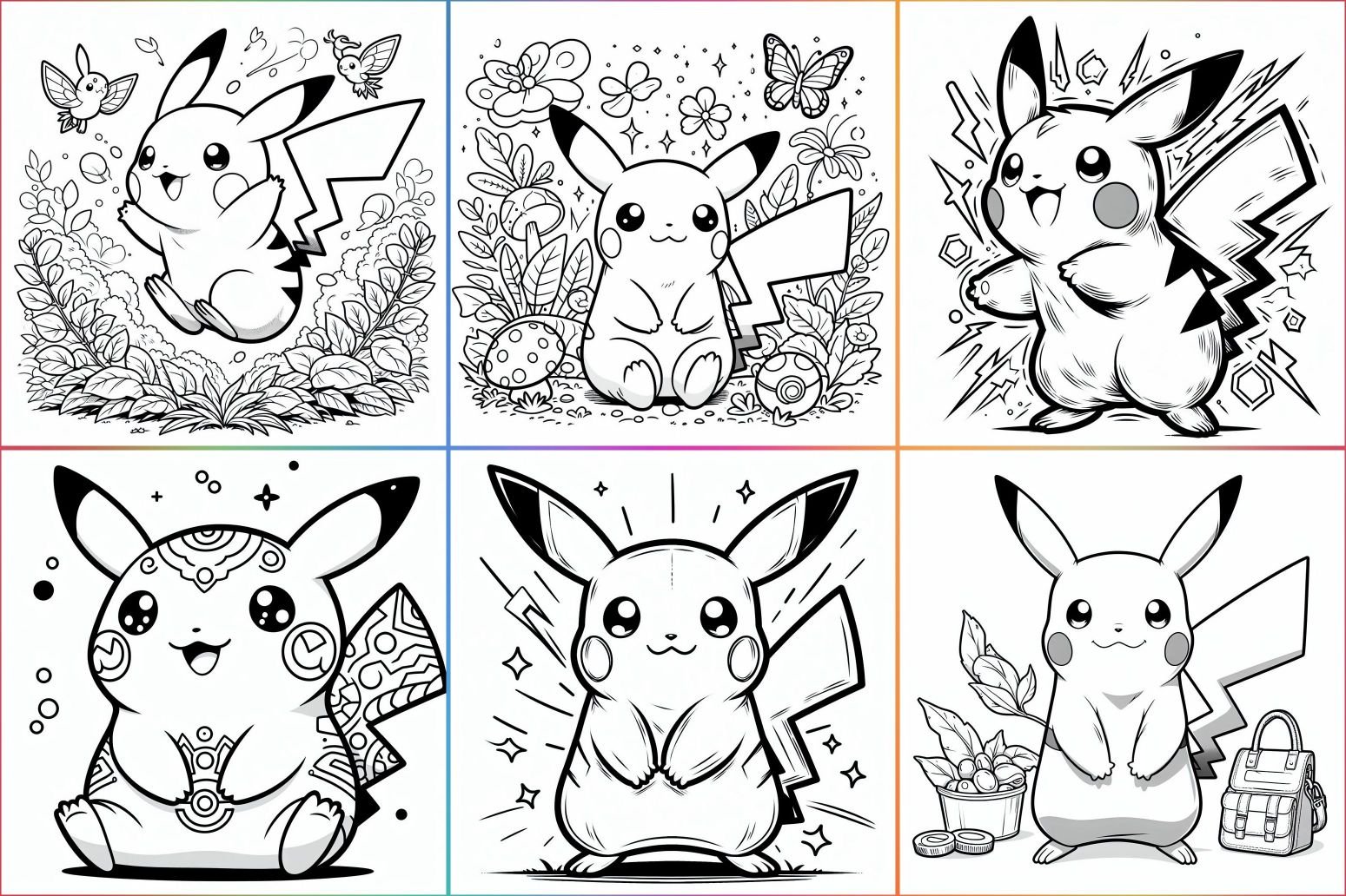 Desenho Pikachu para colorir