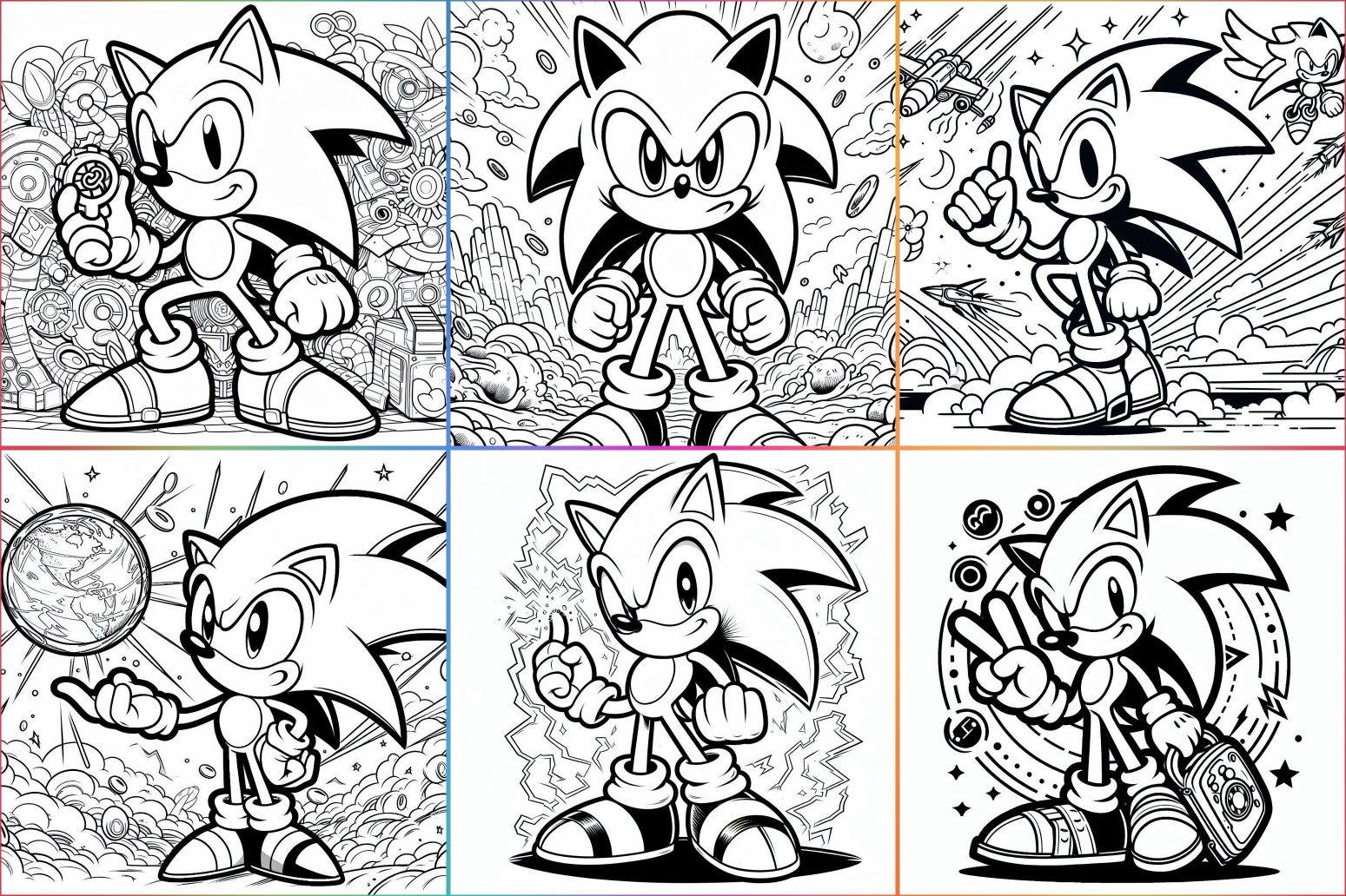 Desenho Sonic para colorir