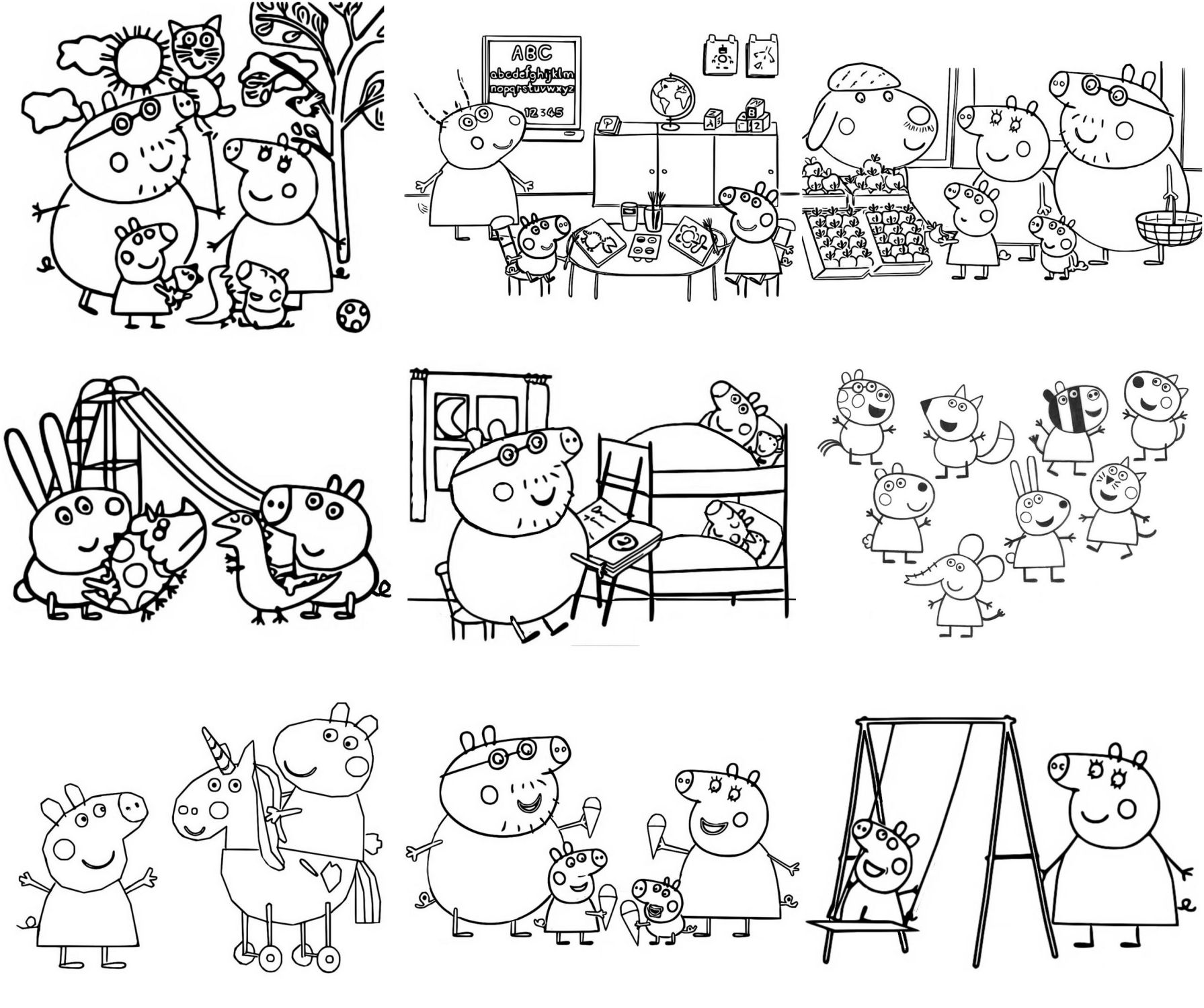 Peppa Pig para colorir