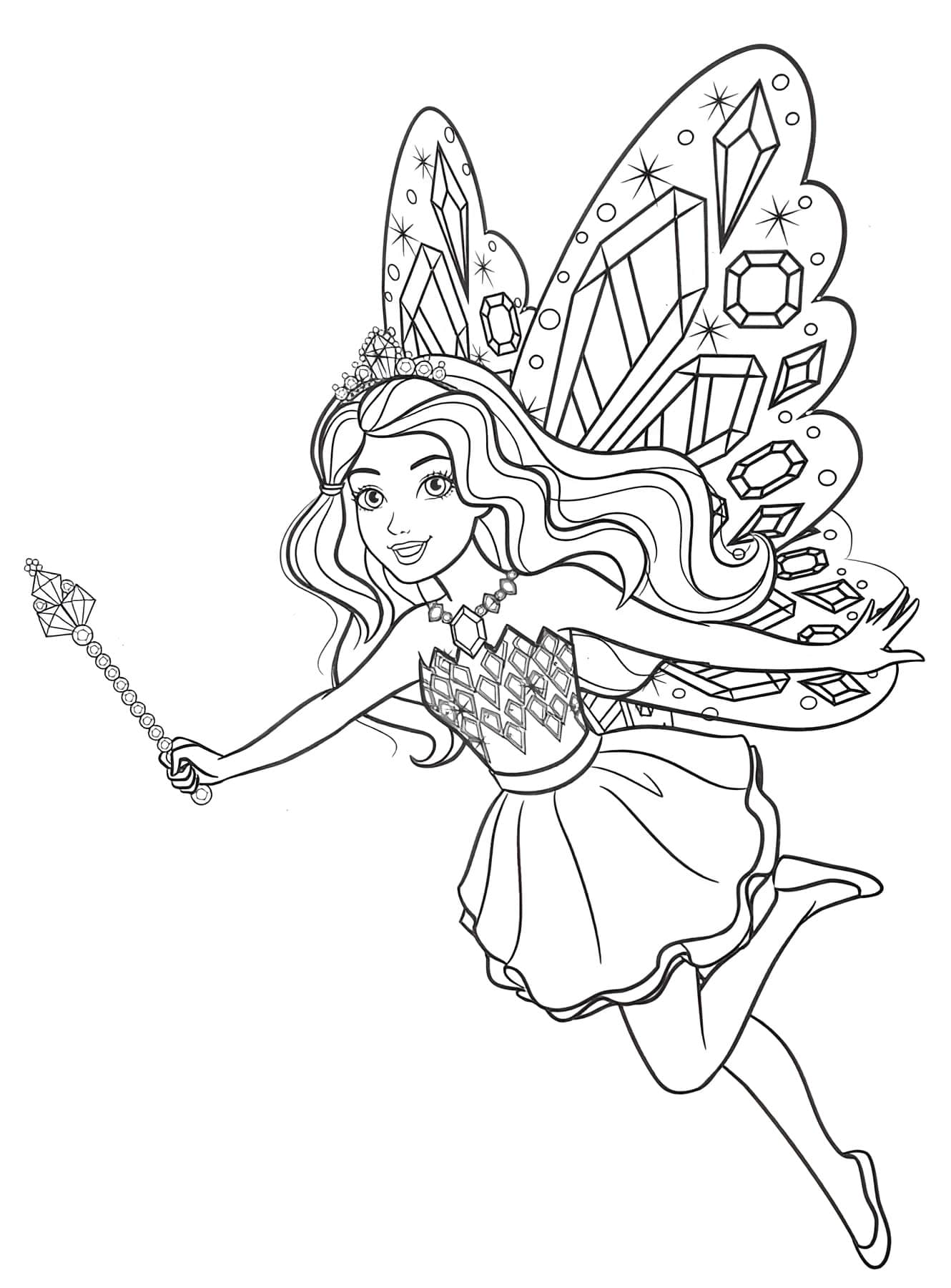 desenho da barbie fafa para colorir e imprimir