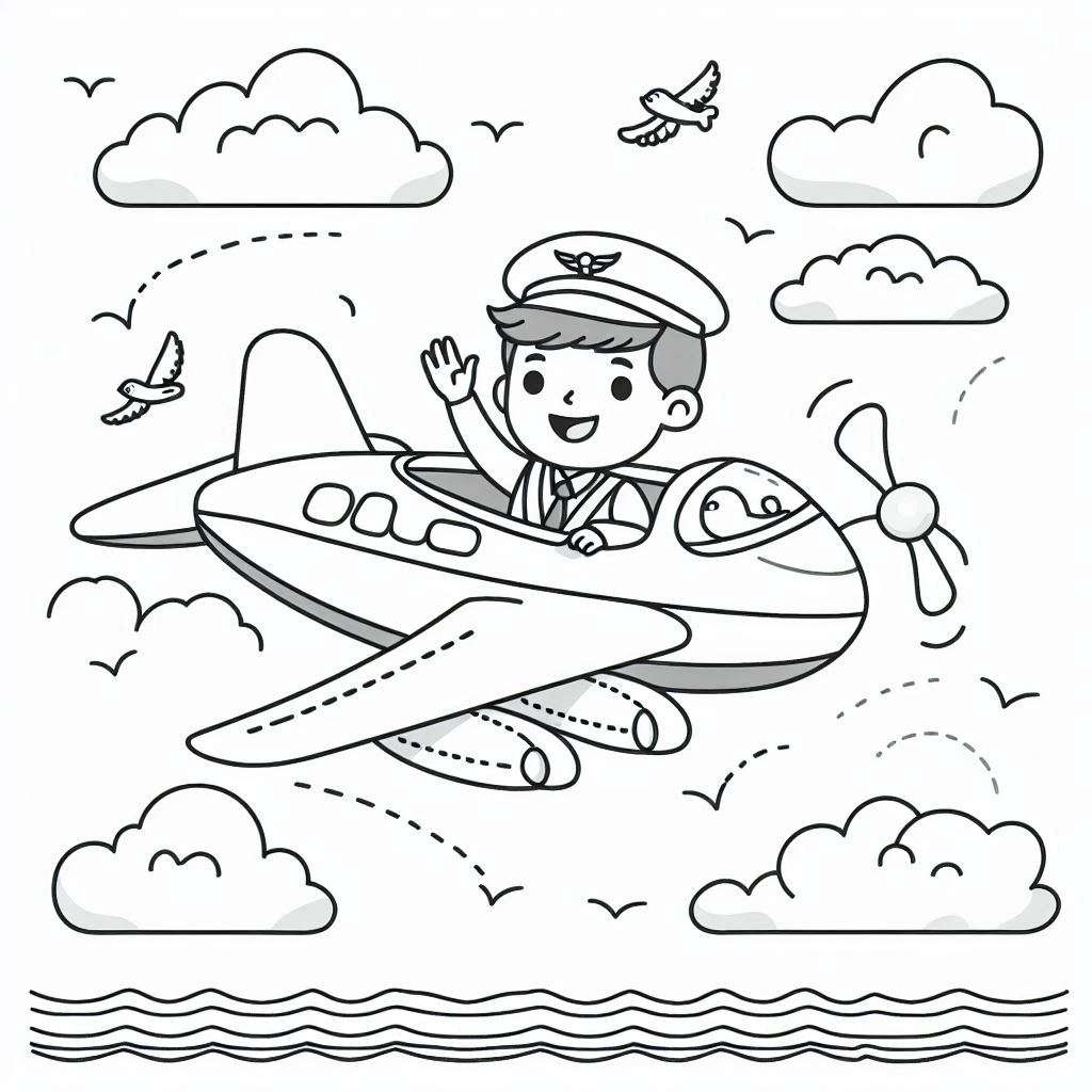 desenho do aviao para colorir e imprimir 11