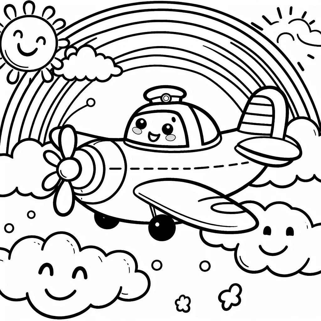 desenho do aviao para colorir e imprimir 12