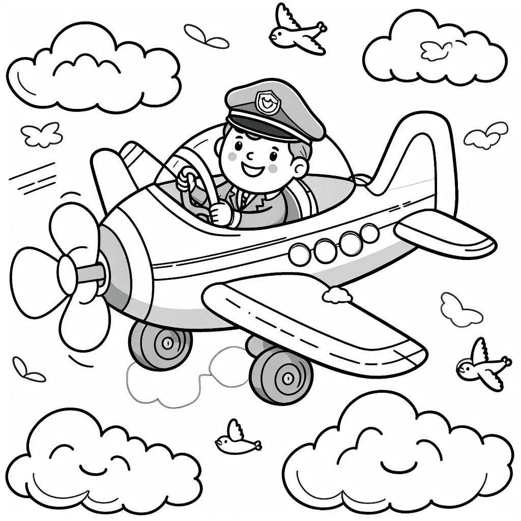 desenho do aviao para colorir e imprimir 13