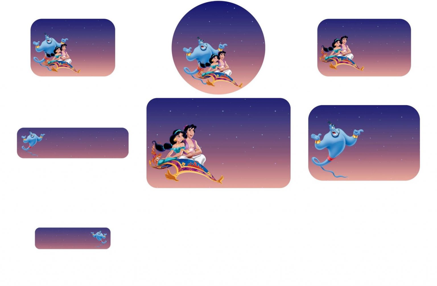 Etiqueta escolar Aladdin para imprimir