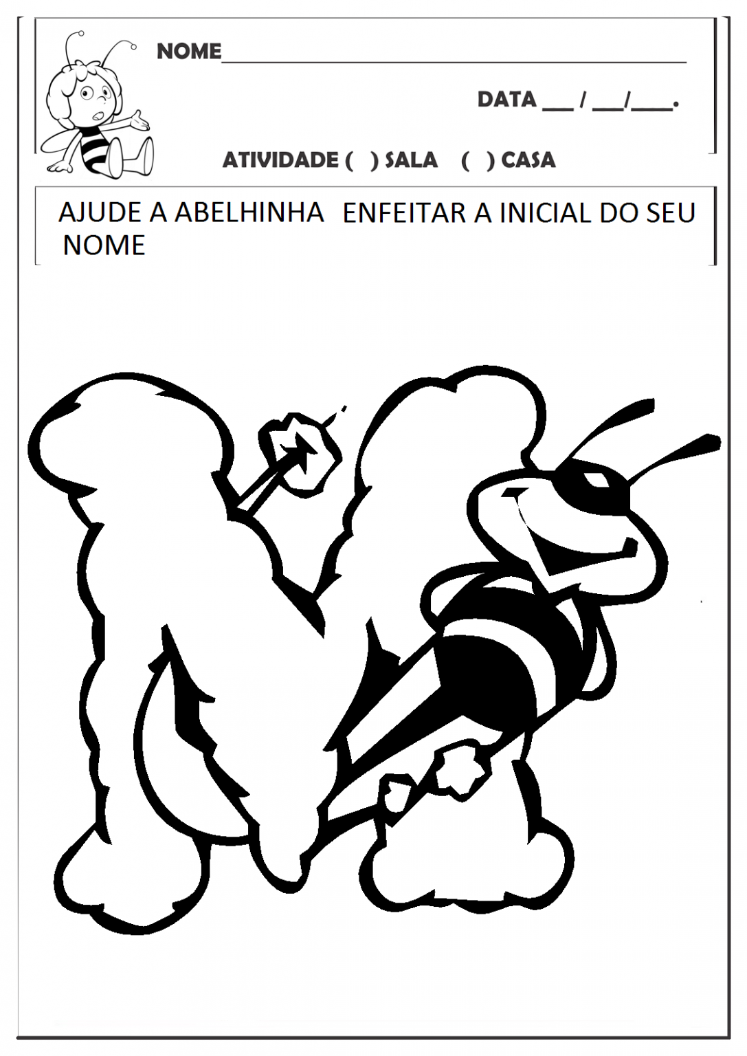 Alfabeto abelha (13) - Educarolando - Aprender brincando