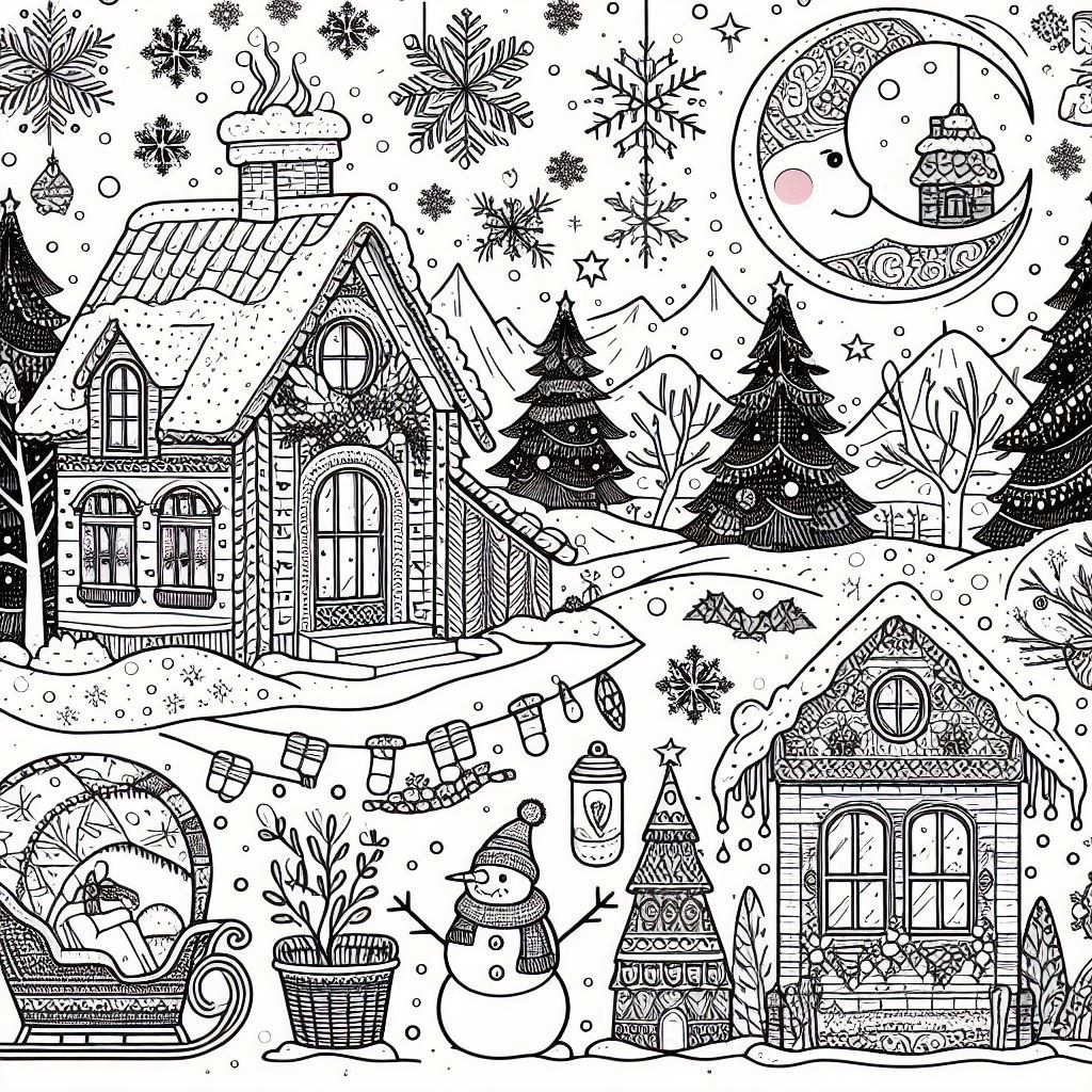 Desenhos de inverno para colorir (10)