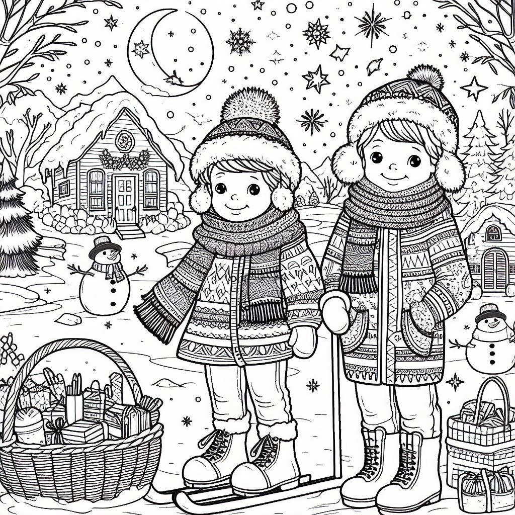 Desenhos de inverno para colorir (3)